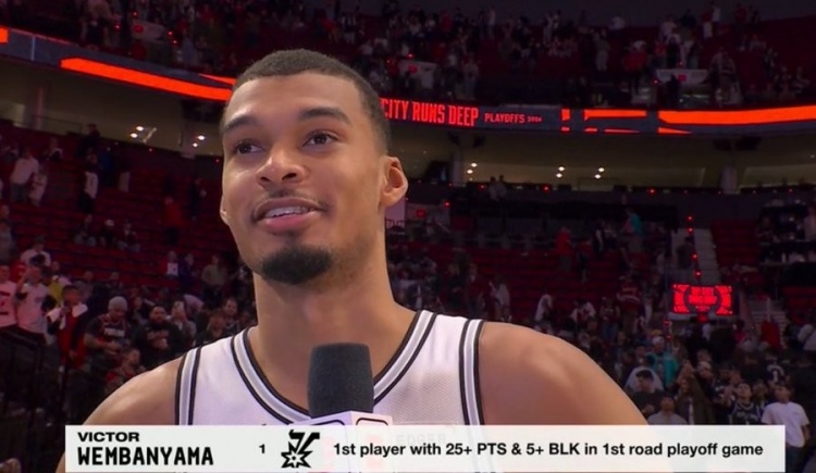 kiayun-文班生涯首个季后赛客场拿下至少25分5盖帽 NBA历史首人！